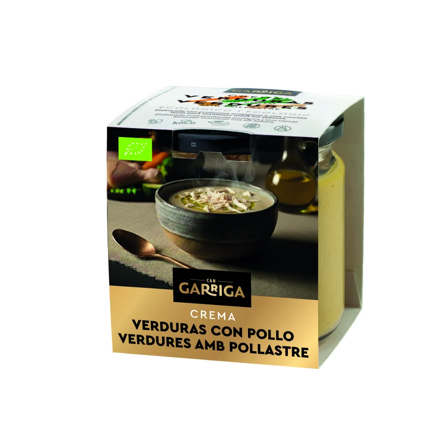 Crema de verdures amb pollastre